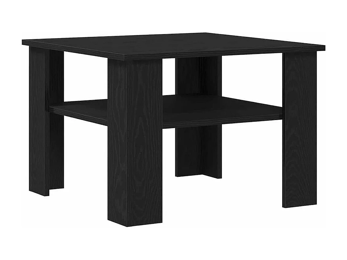 Tavolino da Salotto-Tavolino Basso Rovere Nero 60x60x42 cm SHL9258