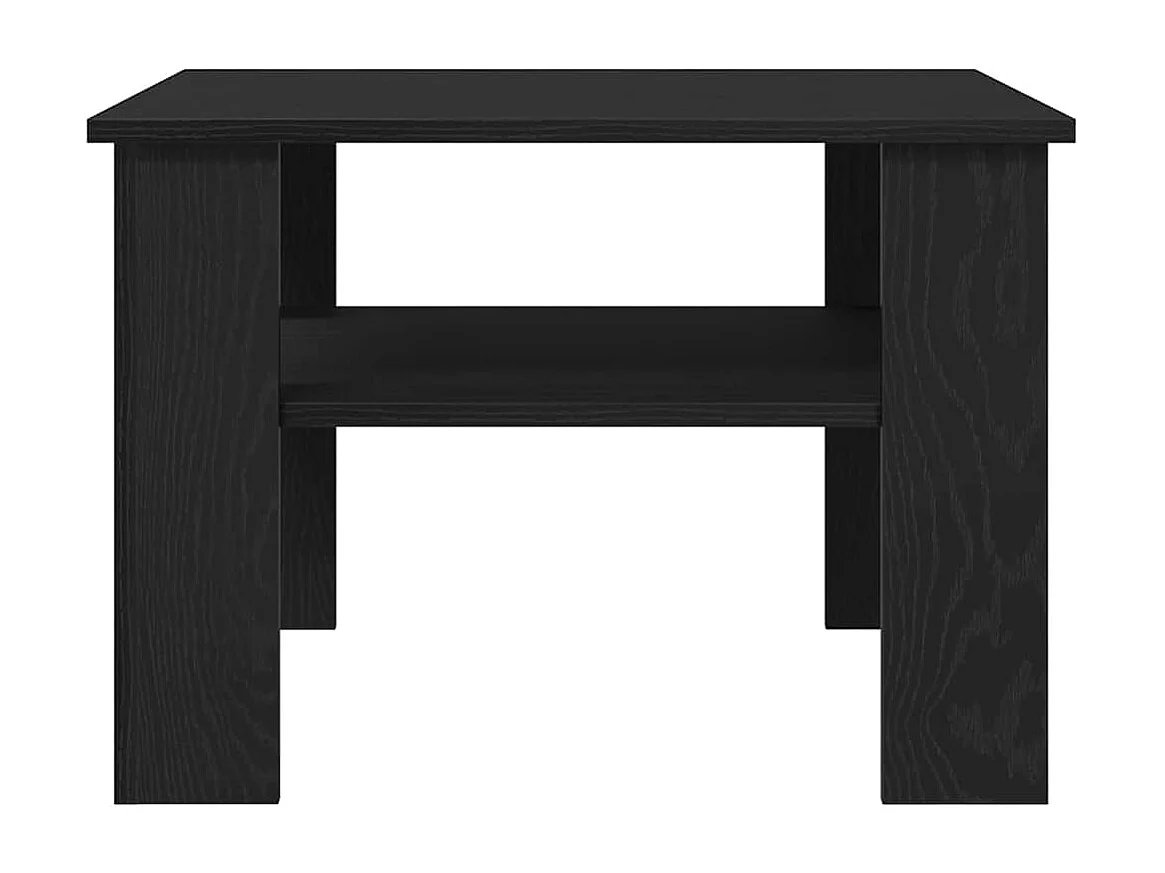 Tavolino da Salotto-Tavolino Basso Rovere Nero 60x60x42 cm SHL9258