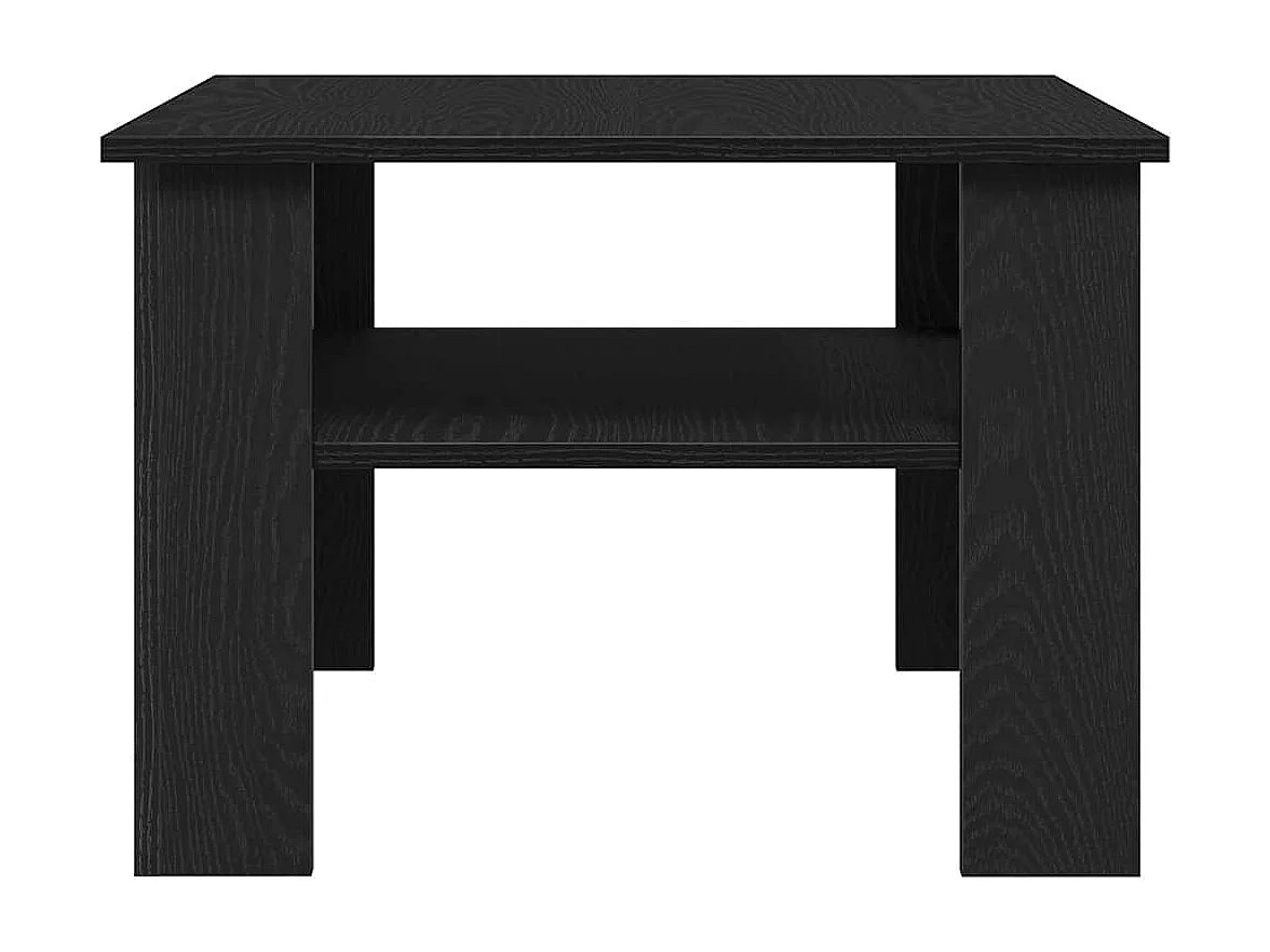 Tavolino da Salotto-Tavolino Basso Rovere Nero 60x60x42 cm SHL9258
