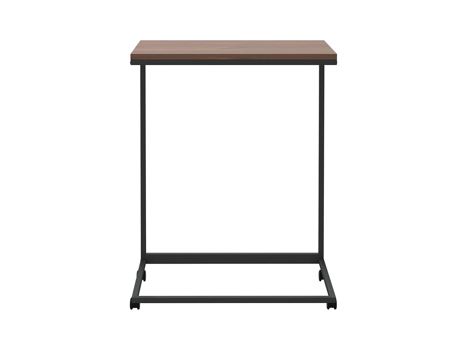 Mesa de centro | Mesa de apoio c/ rodas 55x35x70 cm madeira processada preto