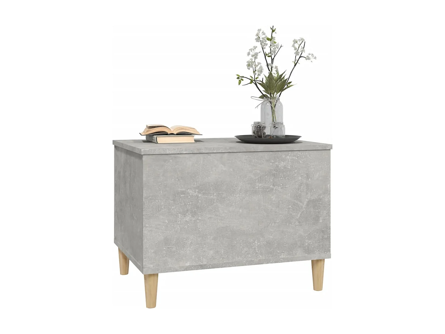 Couchtisch-Wohnzimmertisch-Beistelltische Betongrau 60x44,5x45 cm Holzwerkstoff SHL21000