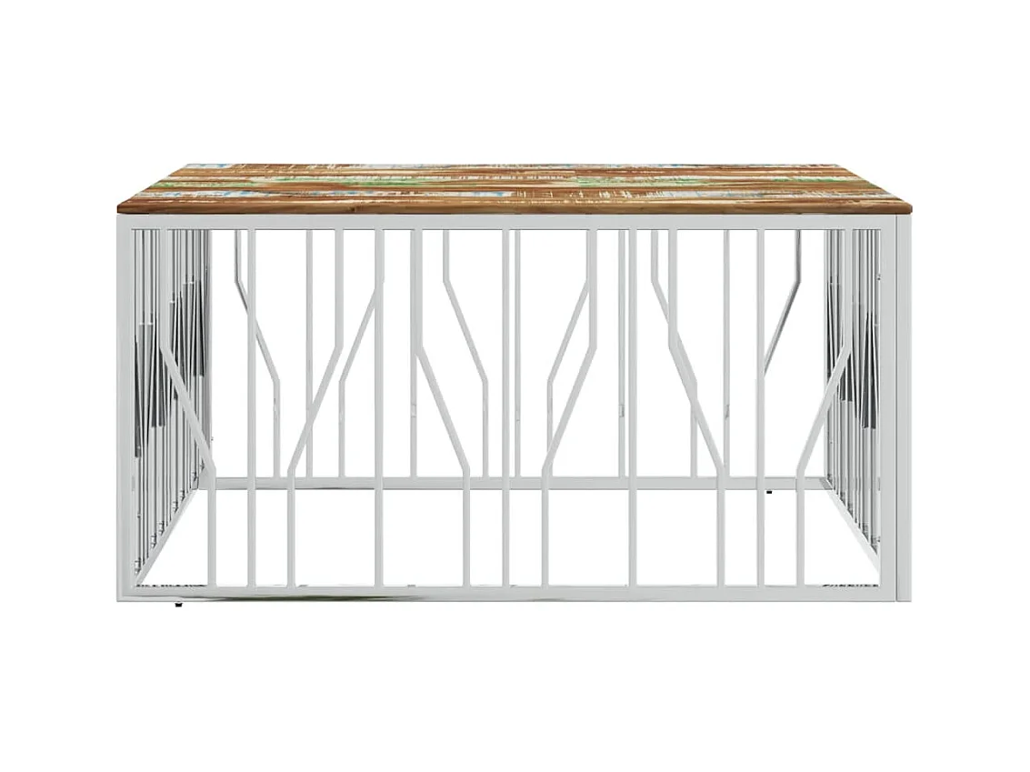 Mesa de centro | Mesa auxiliar con Infinity LED marrón roble 50x50x41 cm SHL2183