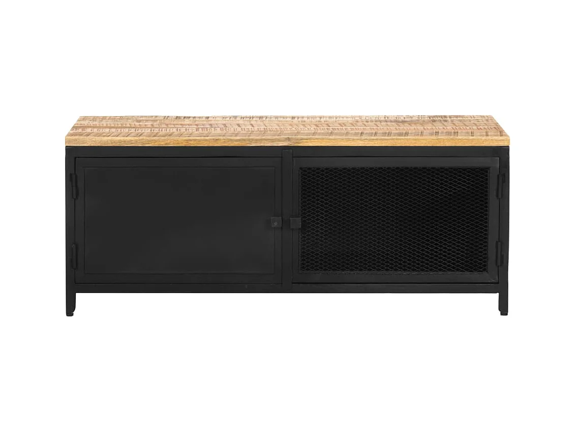 Table basse salon-Table d'appoint 90x50x37 cm Bois massif de manguier brut SHL15602