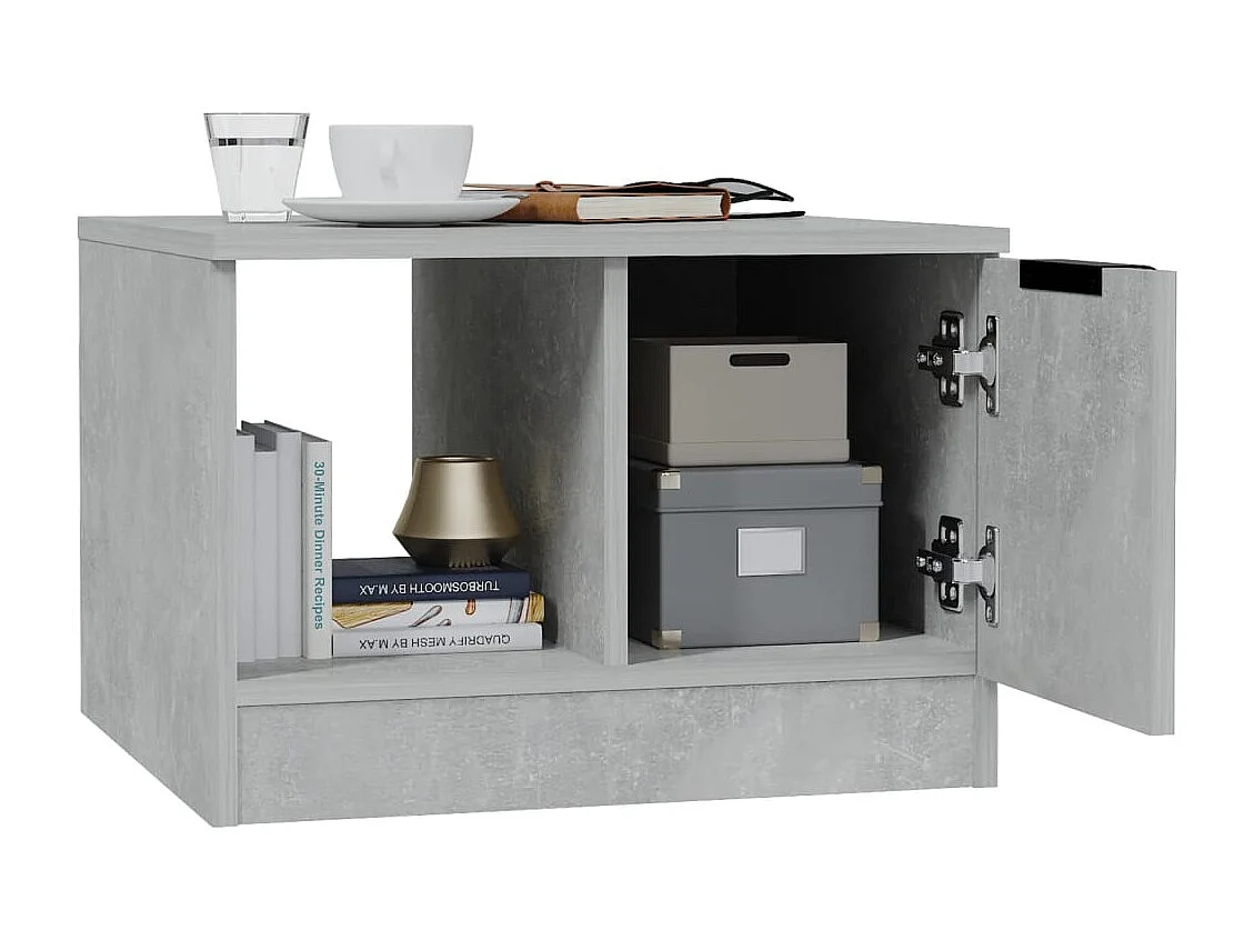 Couchtisch-Sofatisch-Beistelltische Betongrau 50x50x36 cm Holzwerkstoff SHL42889