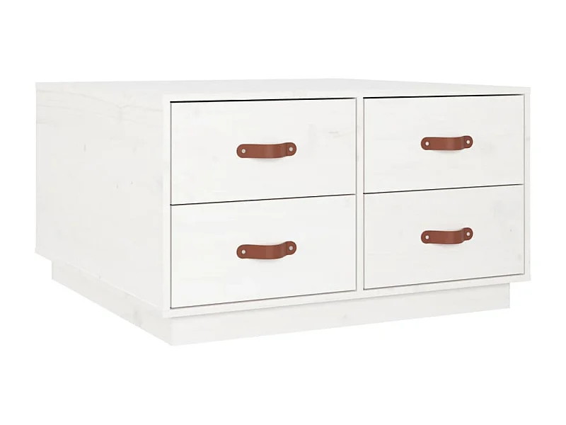 Mesa de centro | Mesa auxiliar madera de ingeniería blanca 80x50x50 cm SHL67028