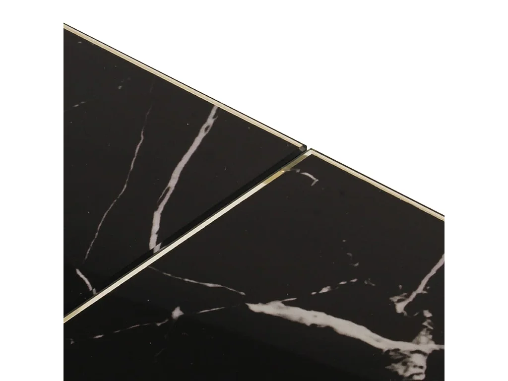 Table basse salon-Table d'appoint doré acier inoxydable et verre trempé SHL62903