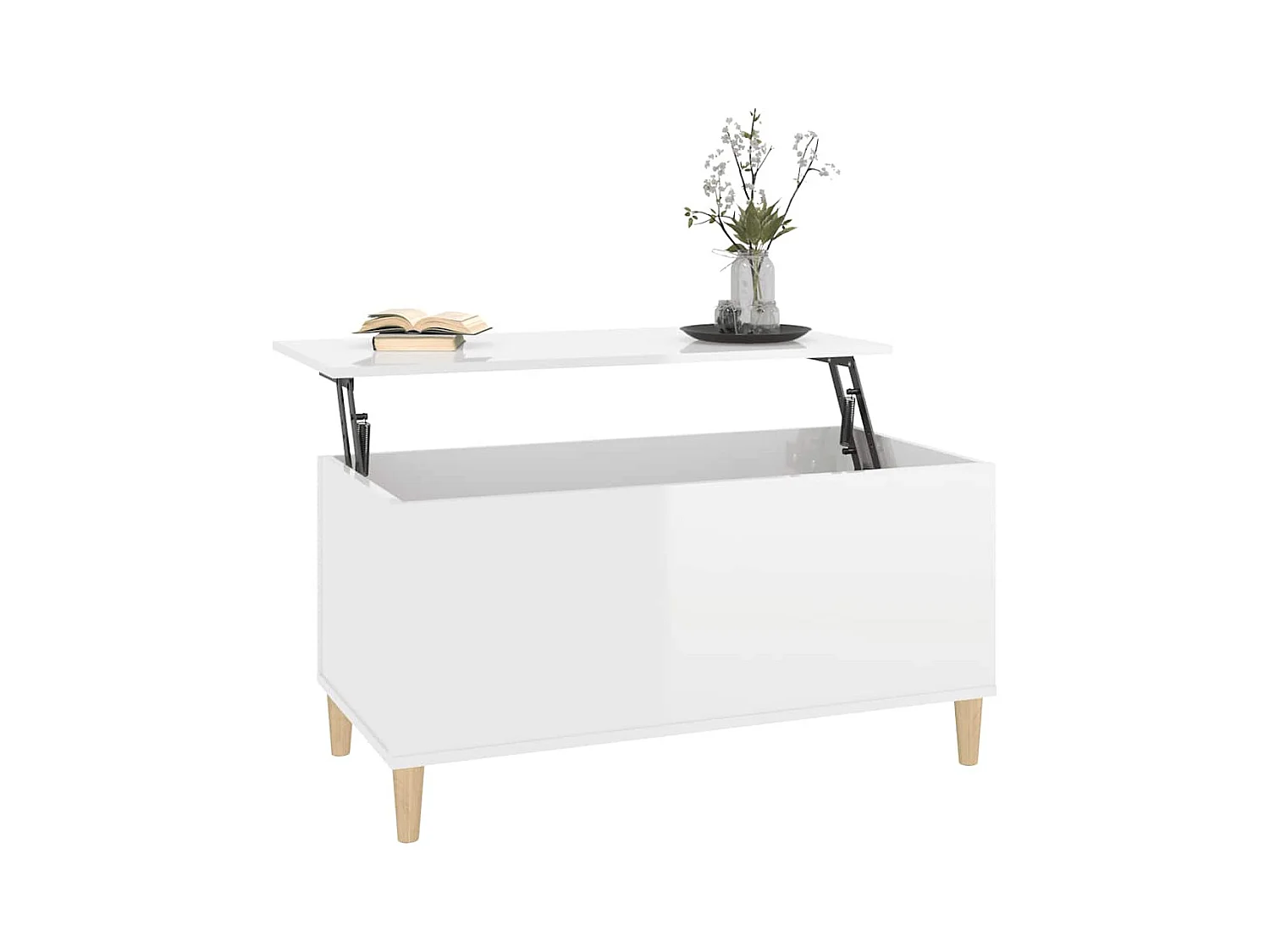 Mesa de centro | Mesa auxiliar madera contrachapada roble ahumado 90x50x40 cm SHL4194