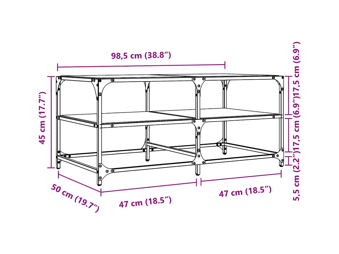 Mesa de centro-Mesa auxiliar madera contrachapada blanco 80x50x36 cm SHL52673