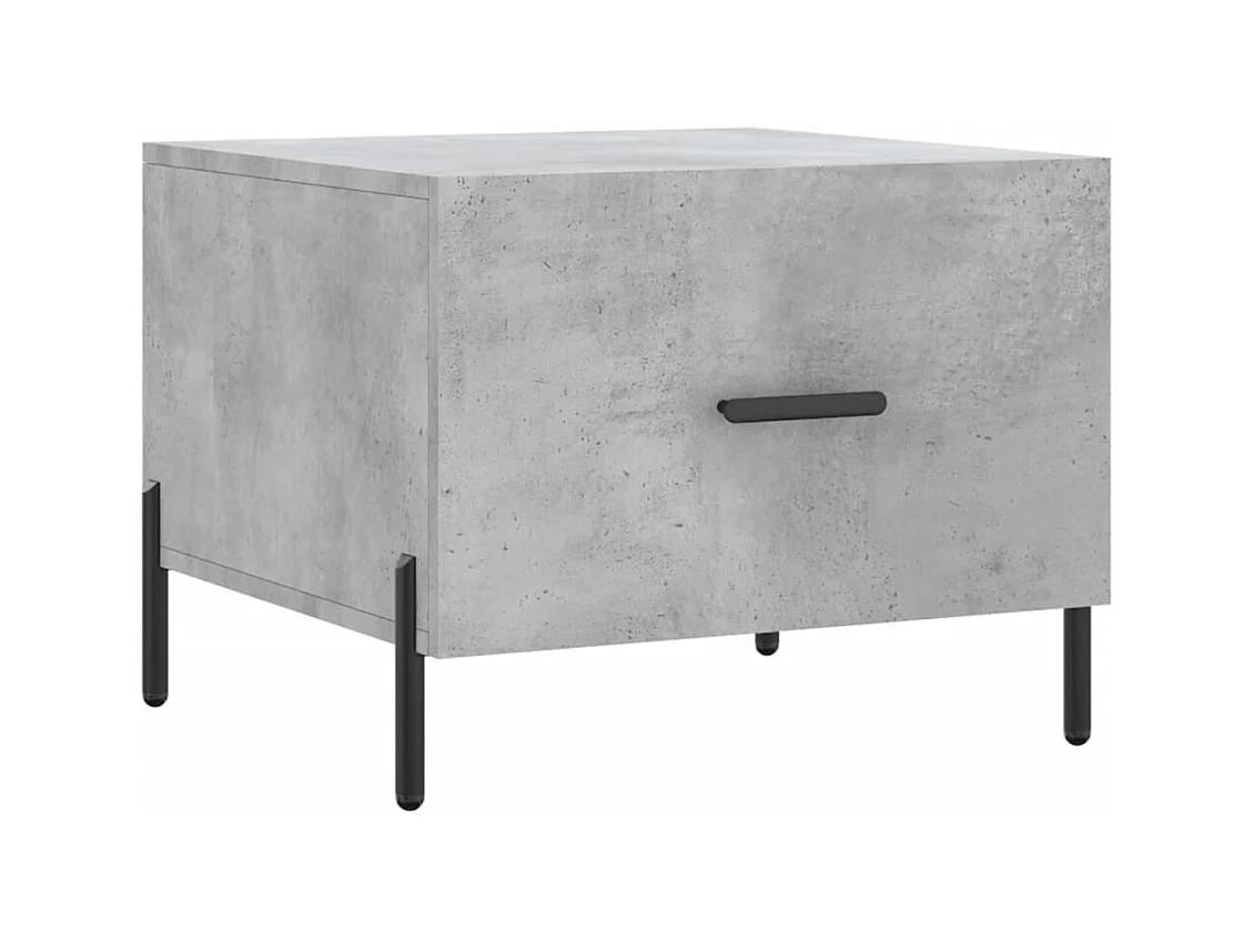 Conjunto de 2 Mesas de Centro | Mesa de apoio | Mesa de café 50x50x40 cm madeira processada cinza cimento