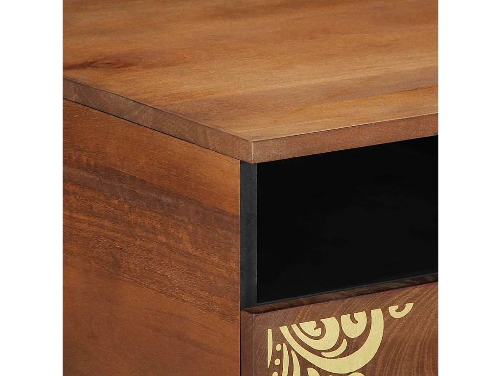 Couchtisch-Wohnzimmertisch-Beistelltische Honigbraun 80x54x40 cm Massivholz Mango SHL97234