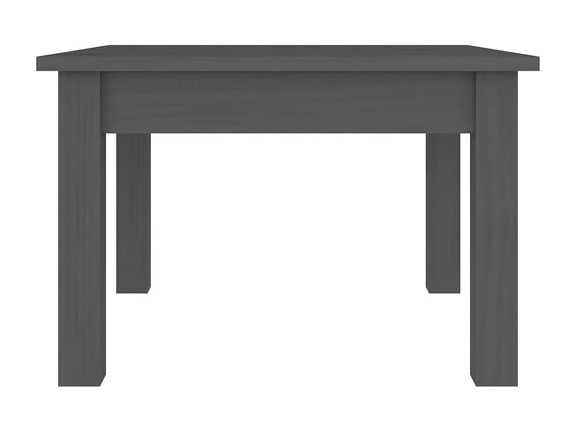 Table basse salon-Table d'appoint Gris 45x45x30 cm Bois massif de pin SHL69516