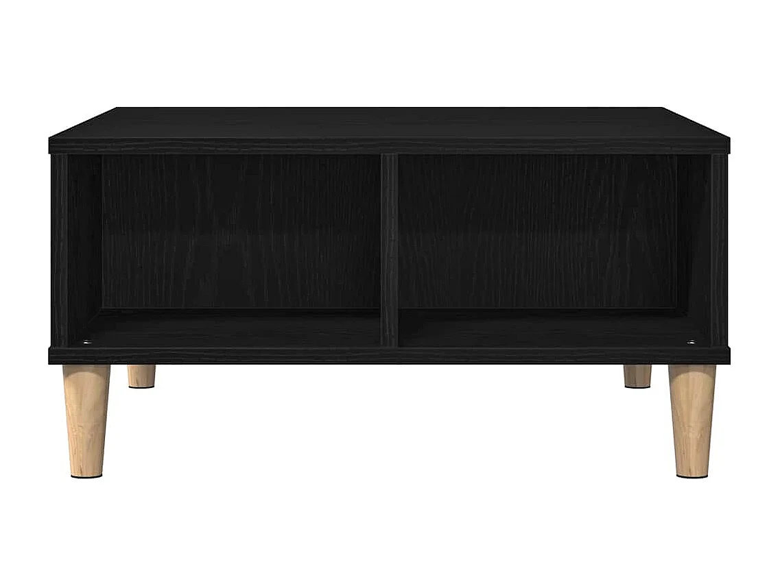 Table basse salon-Table d'appoint chêne noir 60x60x30 cm bois aggloméré SHL42544