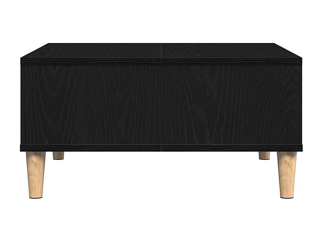 Table basse salon-Table d'appoint chêne noir 60x60x30 cm bois aggloméré SHL42544