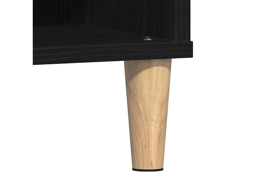 Table basse salon-Table d'appoint chêne noir 60x60x30 cm bois aggloméré SHL42544