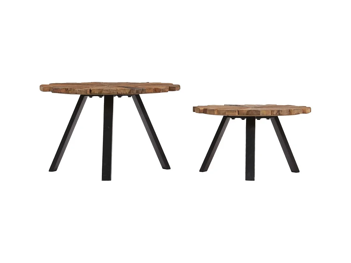 Tables basses 2 pcs Bois de récupération massif SHL75941