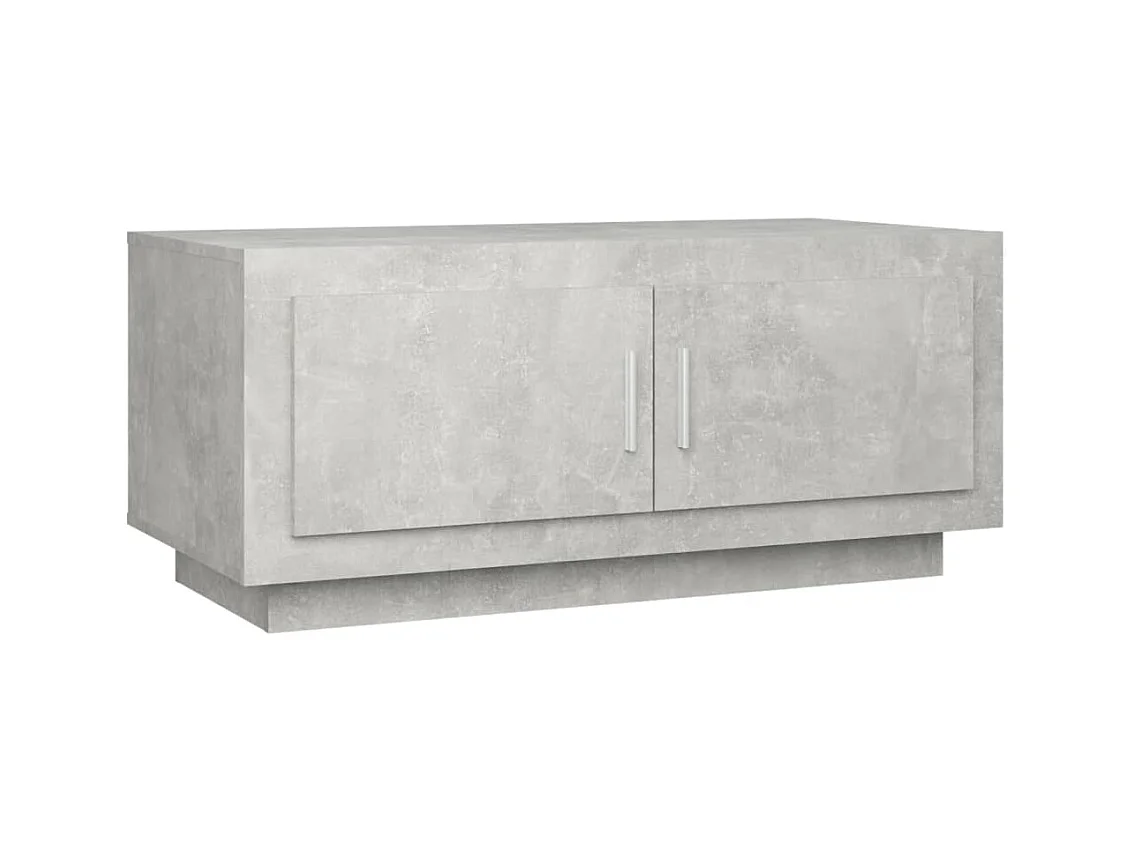 Table basse salon-Table d'appoint gris béton 102x50x45 cm bois d'ingénierie SHL63950