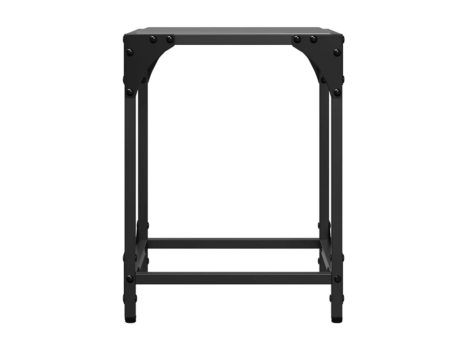 Couchtische mit Glasplatte 2 Stk. Schwarz 30x30x40 cm Stahl SHL85214