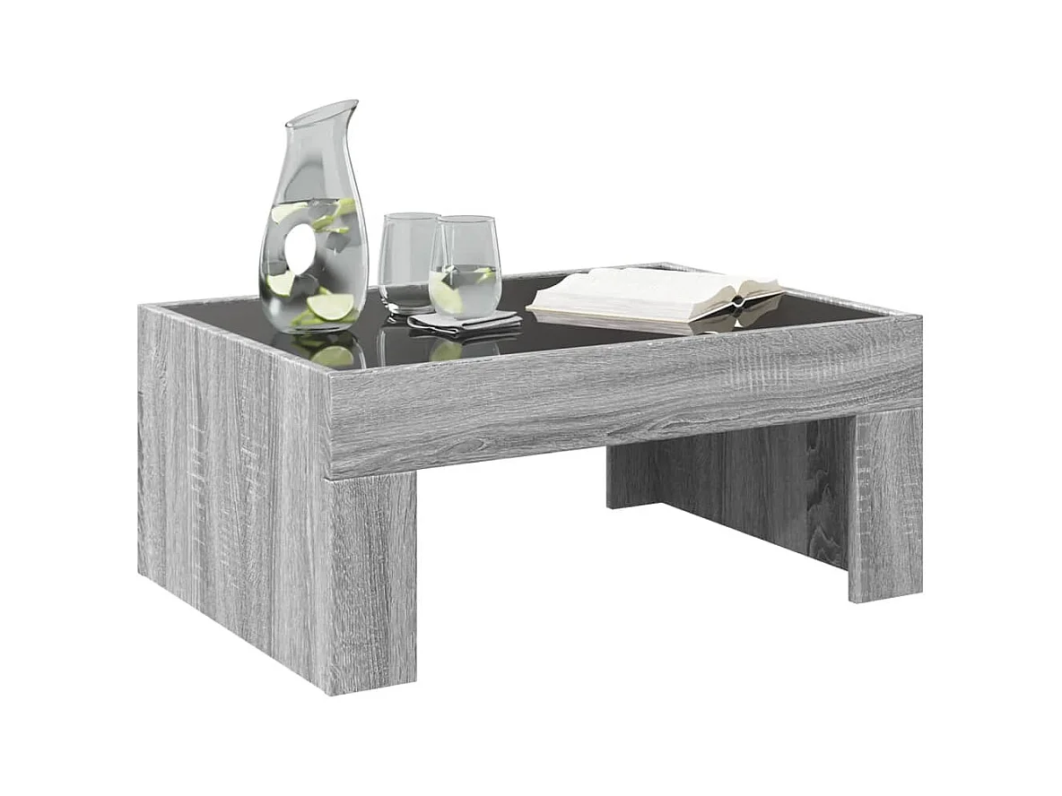 Mesa de centro-Mesa auxiliar madera de ingeniería blanco 110x65x48 cm SHL178402