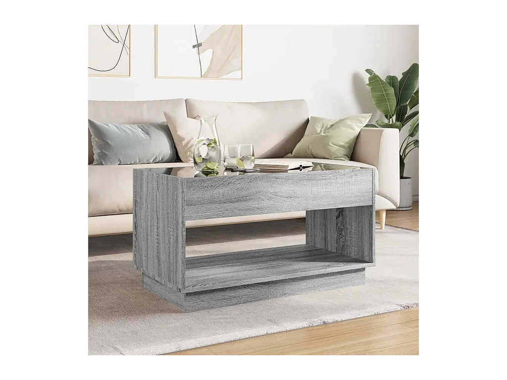 Mesa de centro-Mesa auxiliar madera de ingeniería marrón roble 55x55x42 cm SHL641095