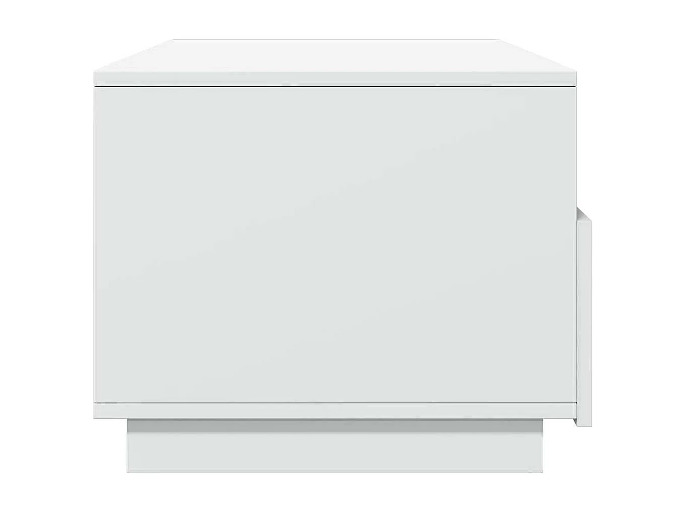 Mesa de centro | Mesa de apoio com luzes LED 90x49x40 cm branco