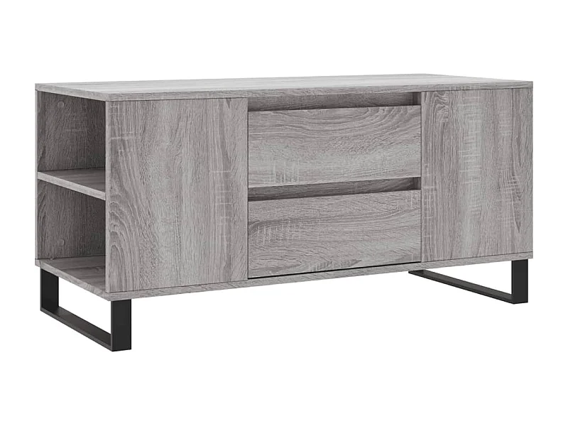 Table basse salon-Table d'appoint sonoma gris 102x44,5x50 cm bois d'ingénierie SHL39857