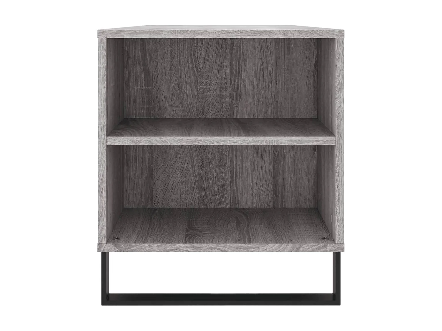 Mesa de centro | Mesa auxiliar tapa de vidrio acero roble ahumado 50x50x45 cm SHL3474