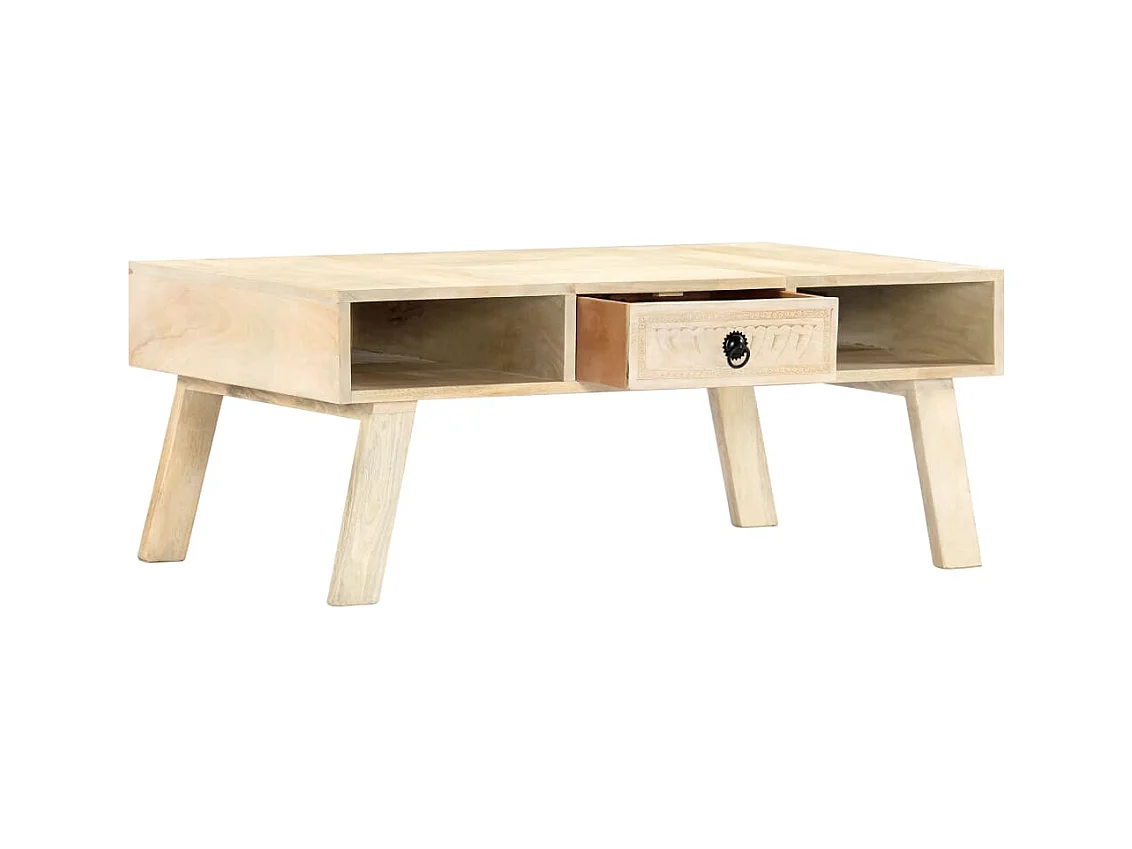 Mesa de centro | Mesa de café | Mesa auxiliar Marrón 70x40x45 cm madera maciza de acacia SHL3201
