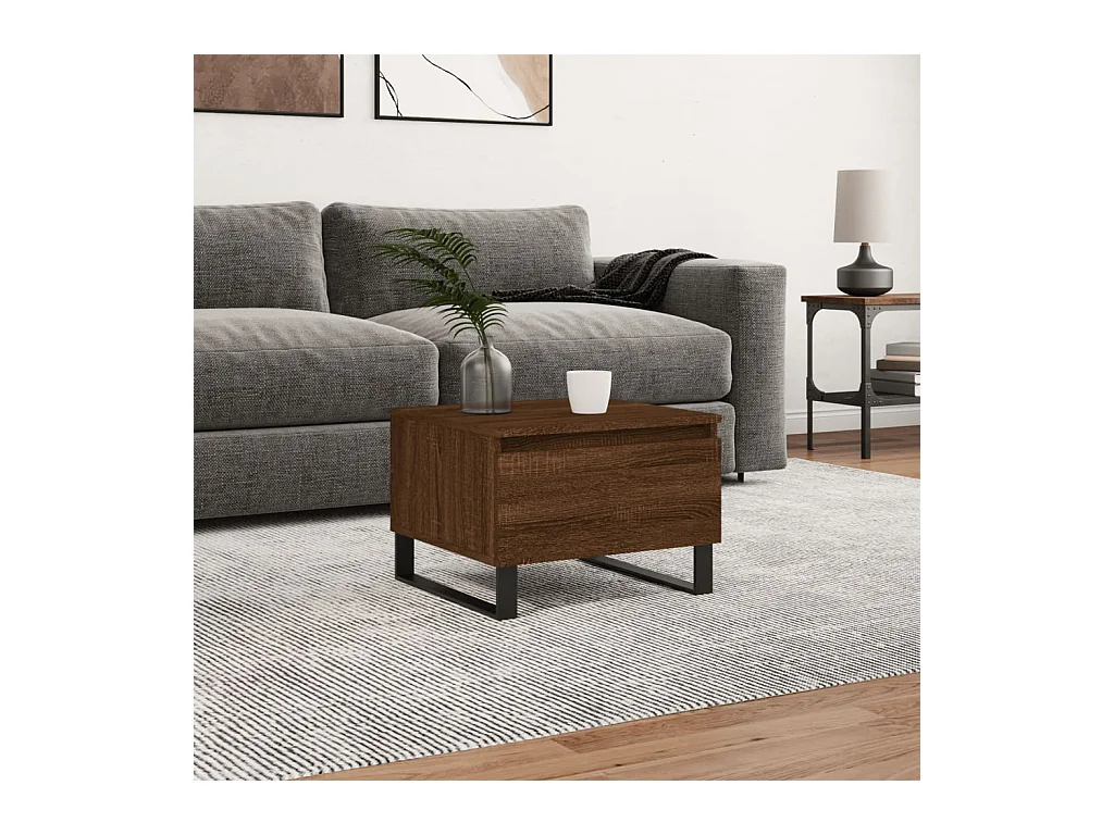 Mesa de centro | Mesa auxiliar madera maciza de pino marrón miel 100x50x41 cm SHL1656