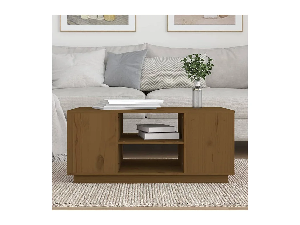 Mesa de centro | Mesa auxiliar madera contrachapada gris hormigón 90x50x36,5 cm SHL56488