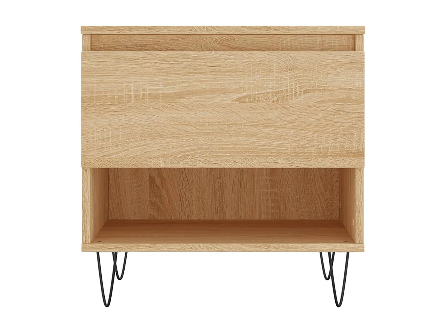 Mesa de centro | Mesa auxiliar madera y hierro roble ahumado 80x45x45 cm SHL917
