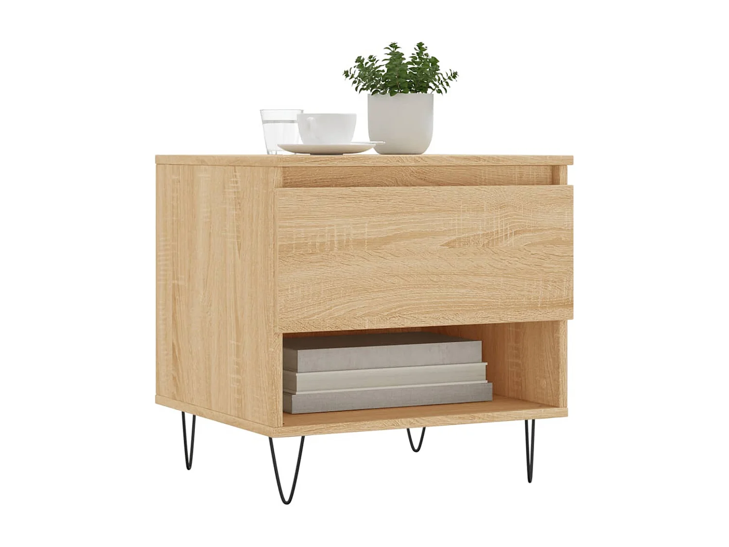 Couchtisch 2er Set-Sofatisch-Beistelltische Sonoma-Eiche 50x46x50 cm Holzwerkstoff SHL28831