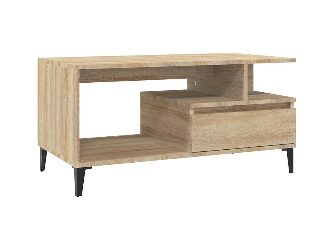 Table basse salon-Table d'appoint Chêne sonoma 90x49x45 cm Bois d'ingénierie SHL18743
