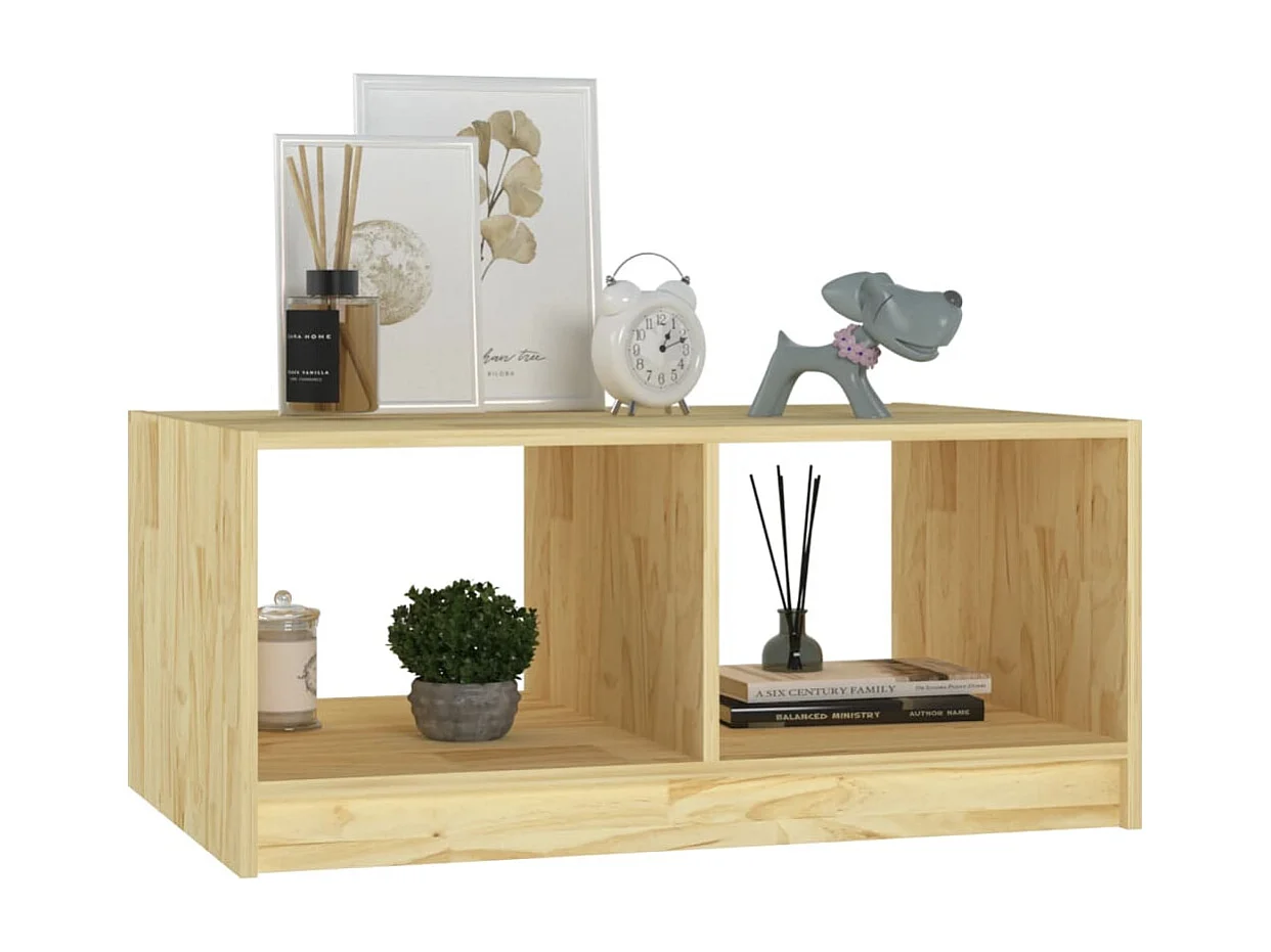 Mesa de centro | Mesa auxiliar de madera maciza de pino gris 110x55x45 cm SHL2463