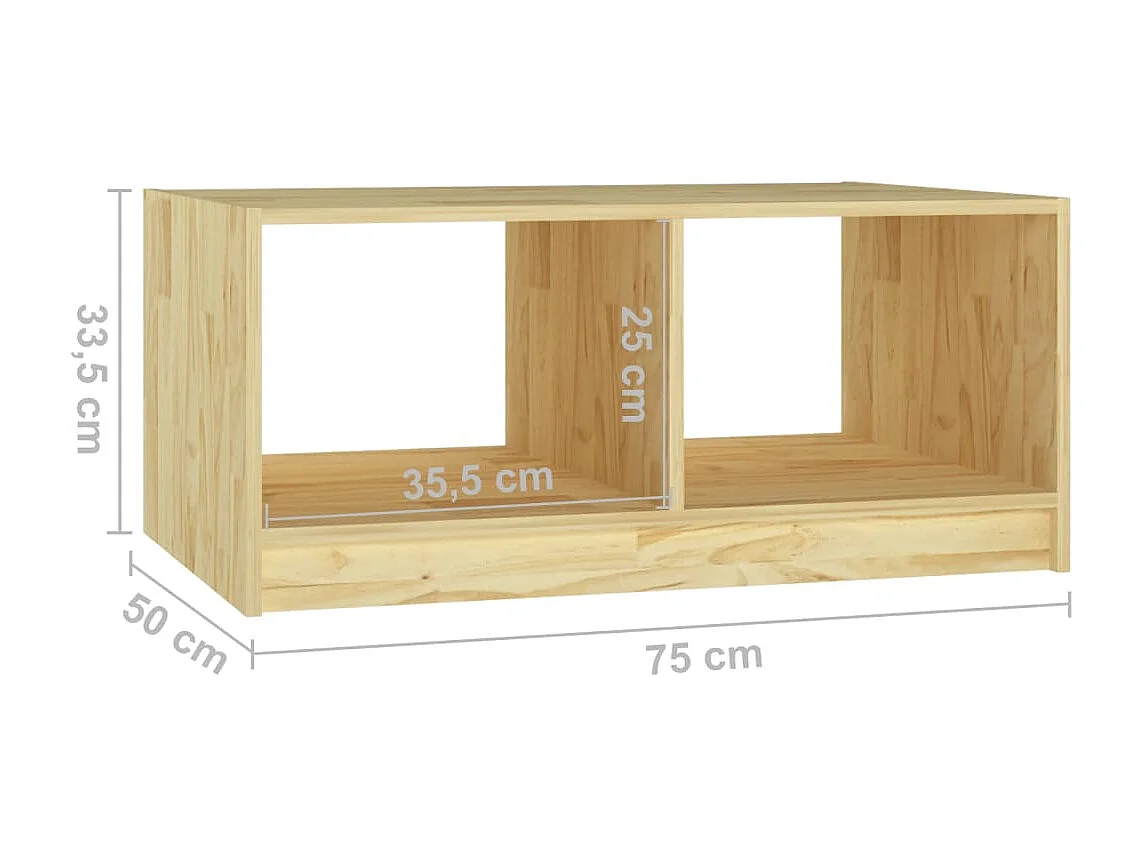 Mesa de centro | Mesa auxiliar de madera maciza de pino gris 110x55x45 cm SHL2463