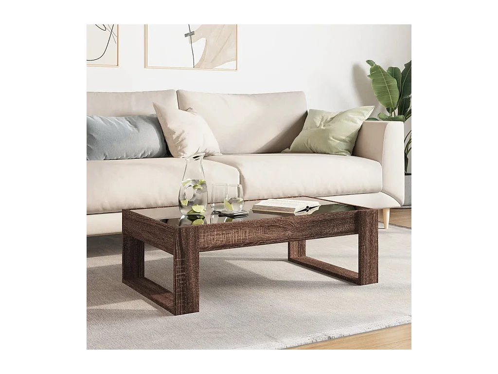 Mesa de centro-Mesa auxiliar madera de ingeniería gris Sonoma 102x55x43 cm SHL2011