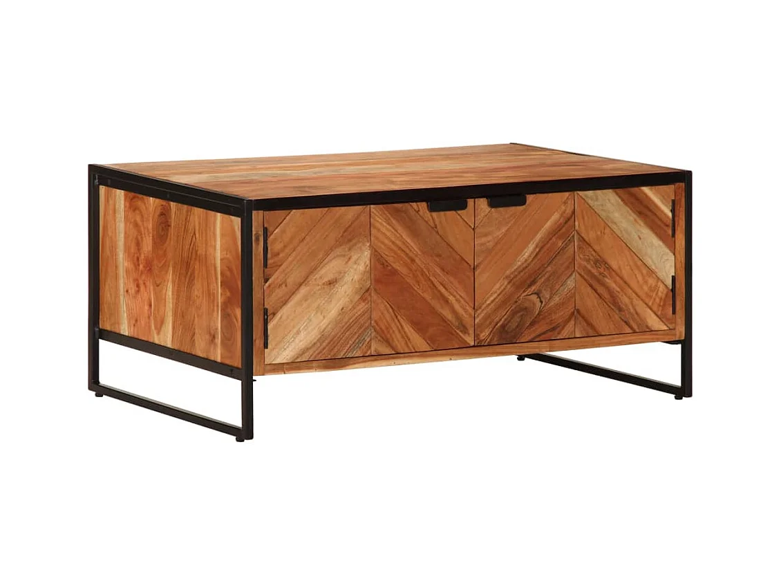 Table basse salon-Table d'appoint 90x55x40 cm bois massif d'acacia SHL81442