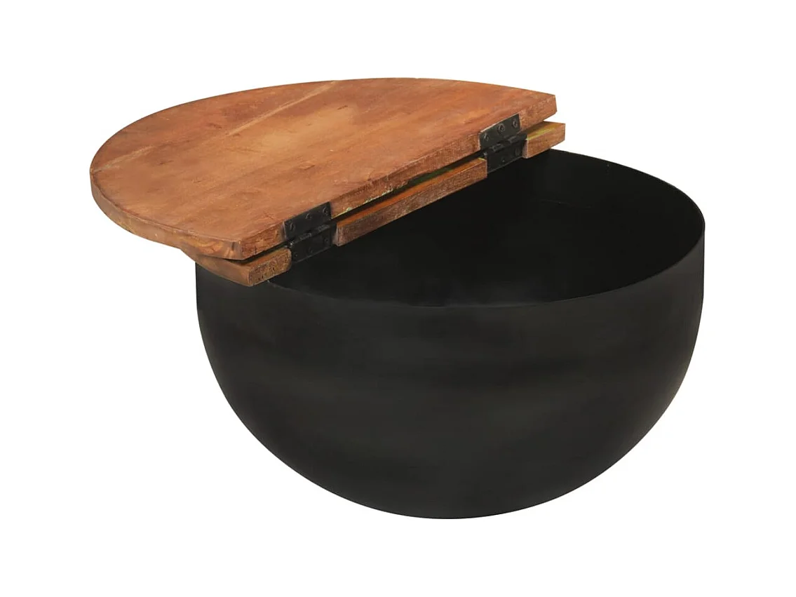 Mesa de centro | Mesa auxiliar con Infinity LED negro 70x50x38 cm SHL4477