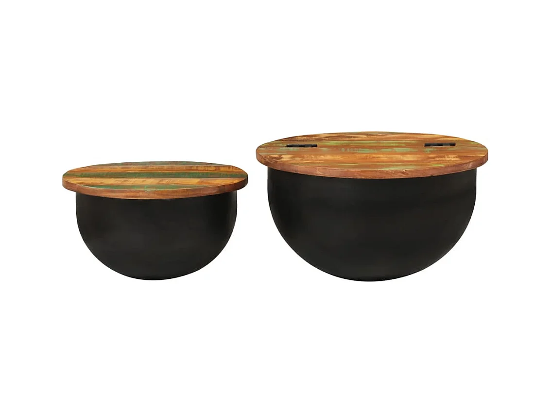 Mesa de centro | Mesa auxiliar con Infinity LED negro 70x50x38 cm SHL4477