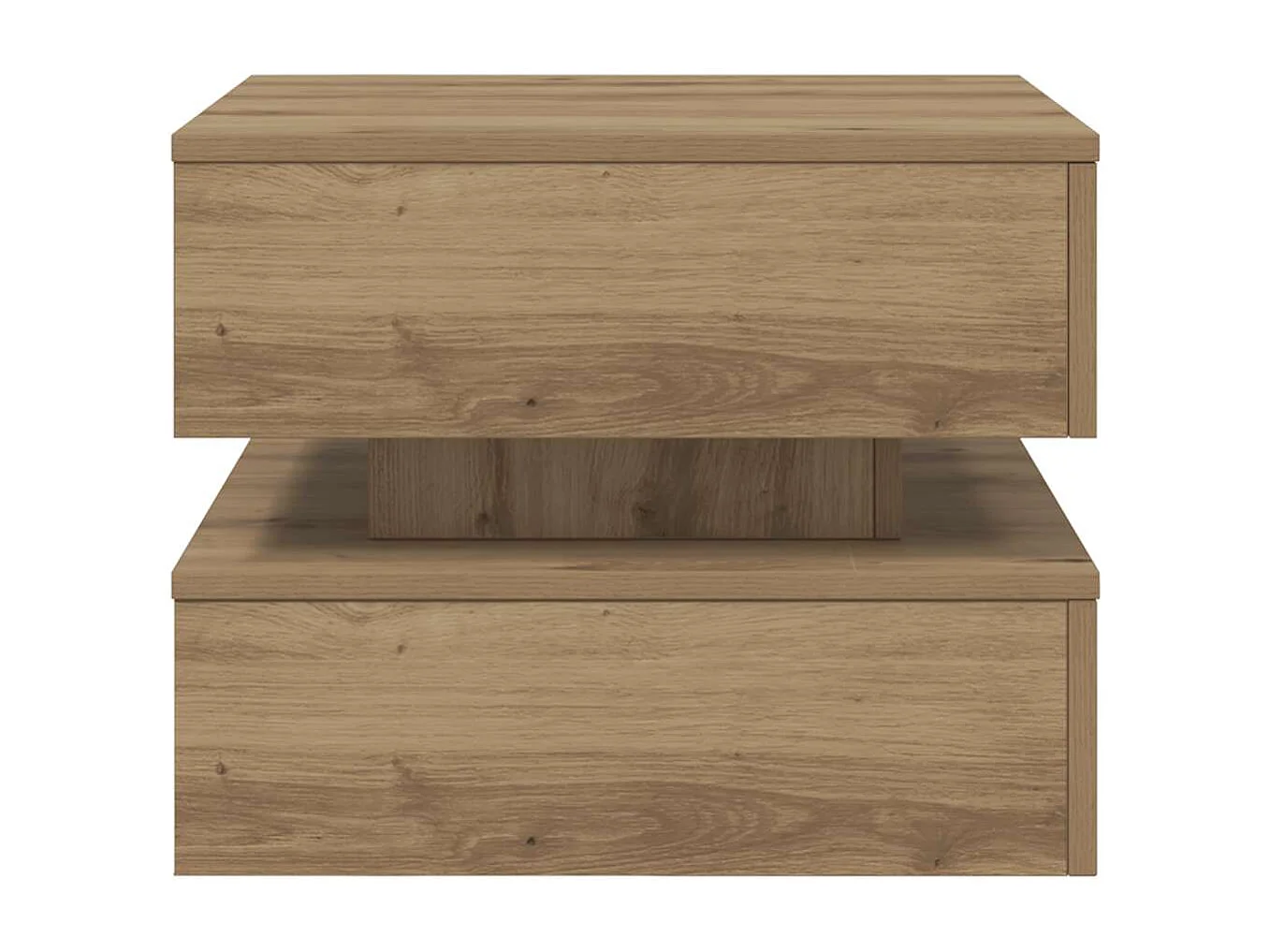 Couchtisch mit LED-Leuchten Artisan-Eiche 50x50x40 cm SHL60657