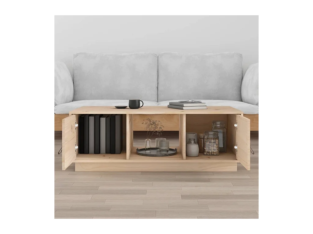 Mesa de centro | Mesa auxiliar madera contrachapada negro 90x50x36,5 cm SHL2529