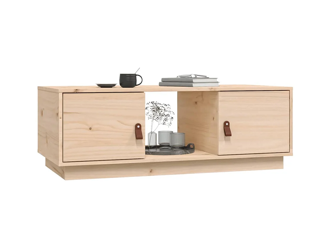 Mesa de centro | Mesa auxiliar madera contrachapada negro 90x50x36,5 cm SHL2529