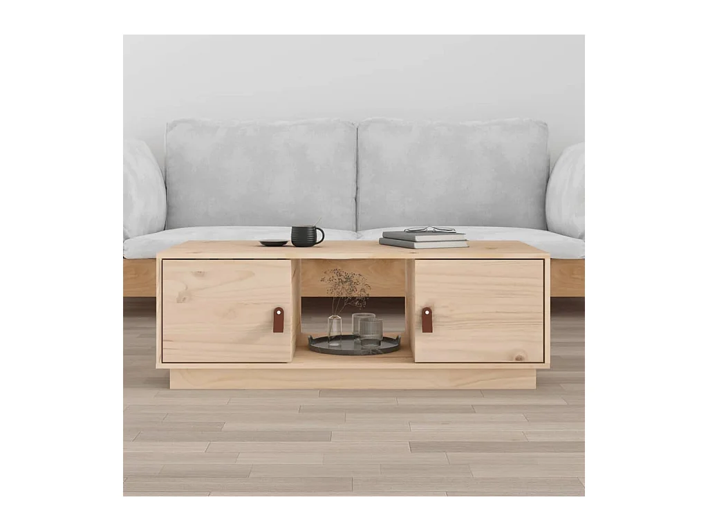 Mesa de centro | Mesa auxiliar madera contrachapada negro 90x50x36,5 cm SHL2529