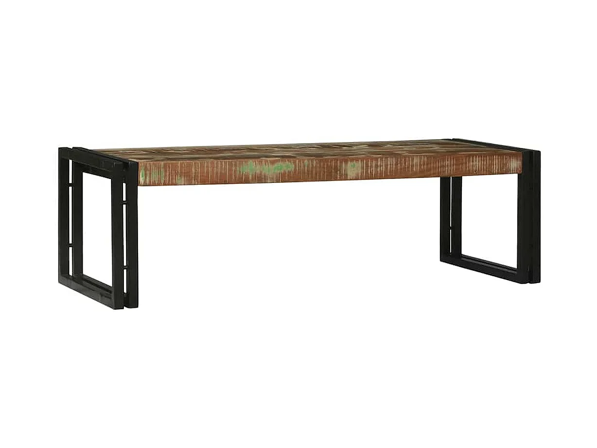 Couchtisch-Beistelltische 2er Set Mehrfarbig 48x40x40 cm Massives Altholz SHL96307