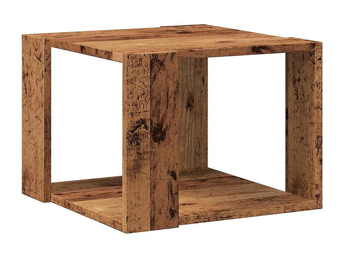 Couchtisch-Wohnzimmertisch-Beistelltische Altholz-Optik 40x40x30 cm Holzwerkstoff SHL48725