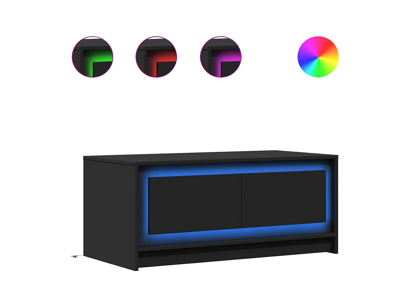 Mesa de centro-Mesa auxiliar madera maciza mango y contrachapada 80x54x40 cm SHL39263