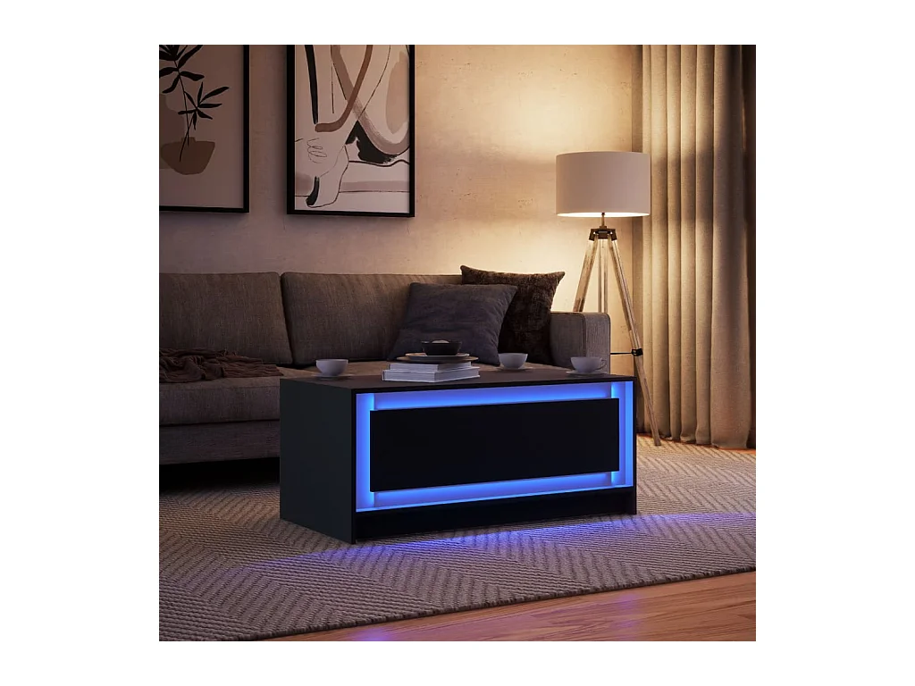 Mesa de centro-Mesa auxiliar madera maciza mango y contrachapada 80x54x40 cm SHL39263