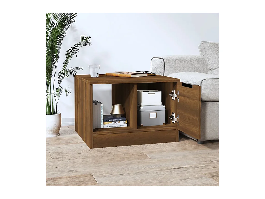 Mesa de centro | Mesa auxiliar madera contrachapada negro 102x50x40 cm SHL954