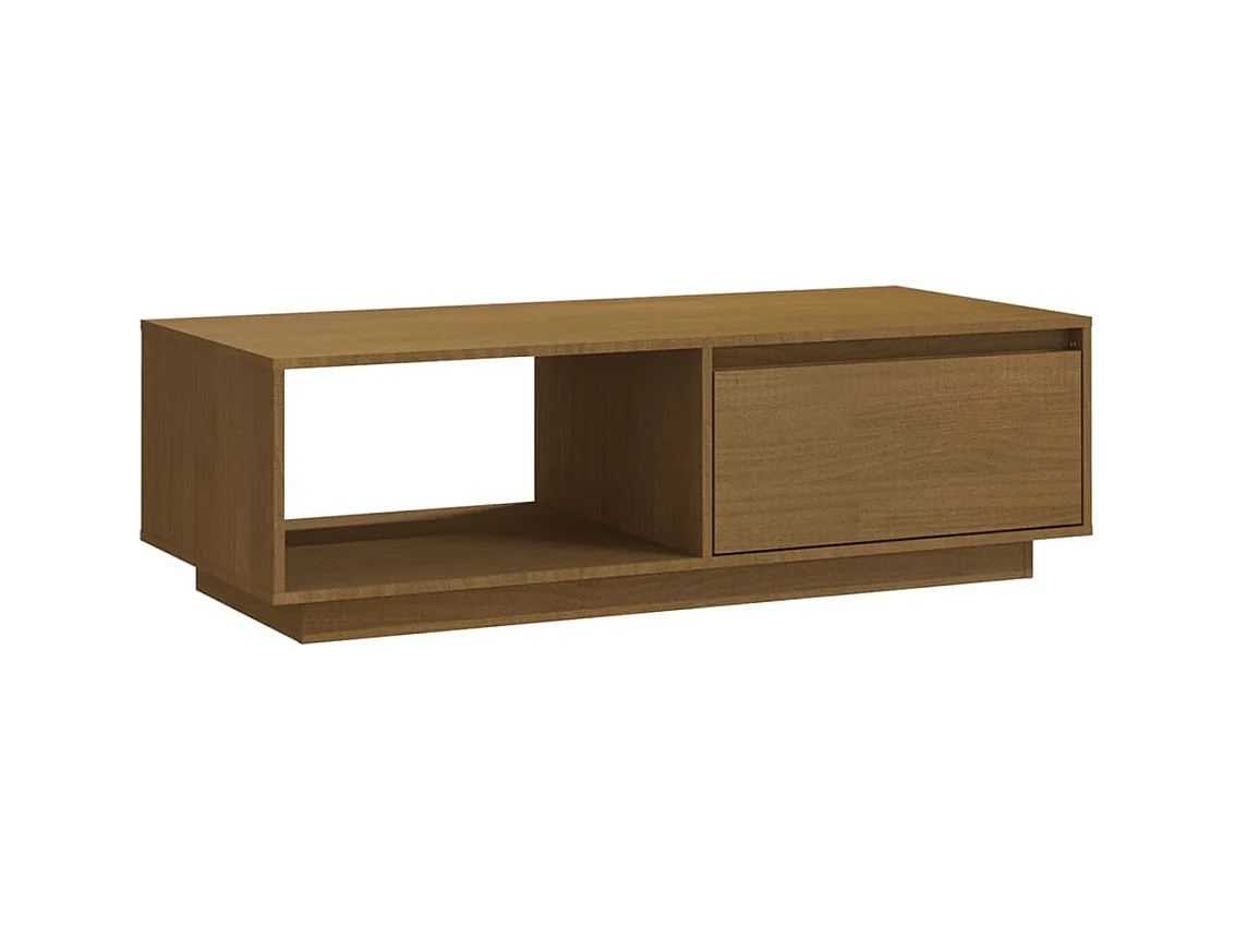Table basse salon-Table d'appoint marron miel 110x50x33,5 cm bois de pin massif SHL93461