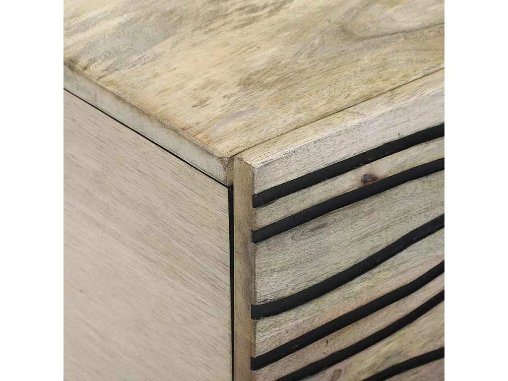 Table basse salon avec étagère de stockage avec porte Blanc Noir 100x50x40 cm SHL85187