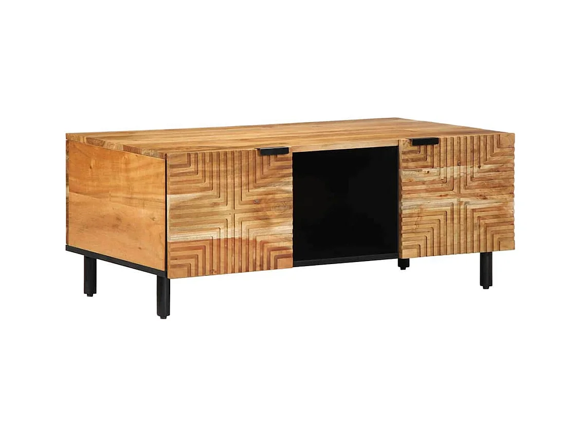 Mesas de centro apilables | Mesitas auxiliares 3 piezas madera de ingeniería negro SHL3206